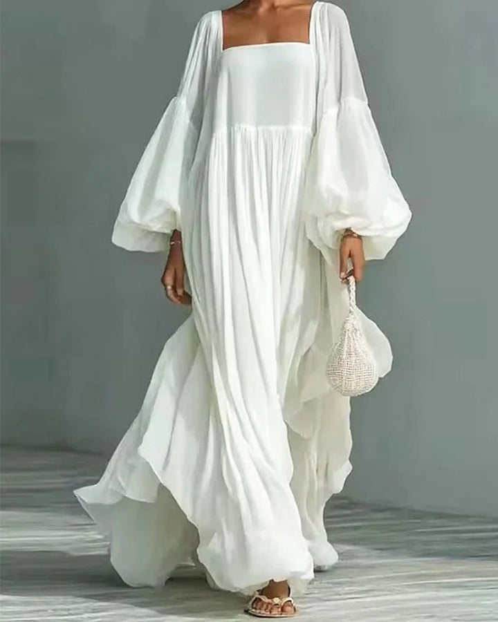Nunila – Maxi-Kleid Im Feen-Stil Mit Quadratischem Ausschnitt