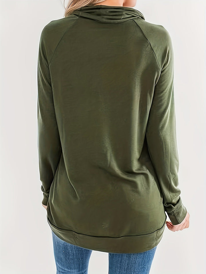 Tansholpan - Rollkragen Pullover Mit Langen Ärmeln Und Kapuze