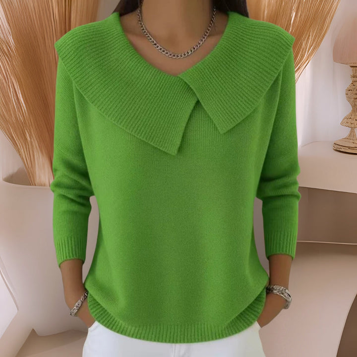Yamina - Gemütlicher Pullover Mit Kragen