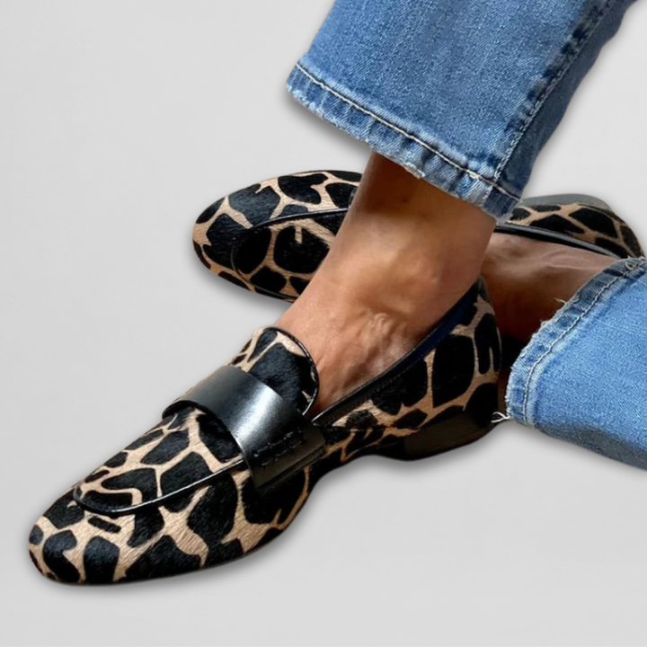 Estefania - Stilvolle Loafers Mit Giraffenmuster