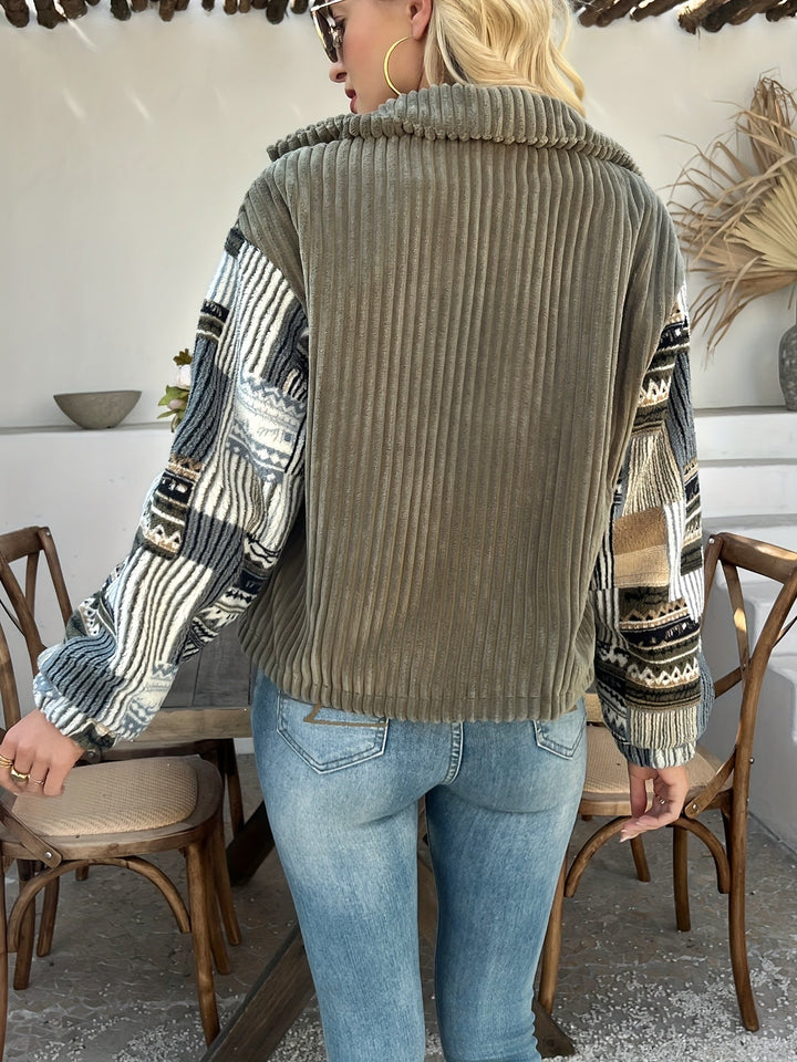 Rydia – Langarm-Knopfjacke mit Reverskragen