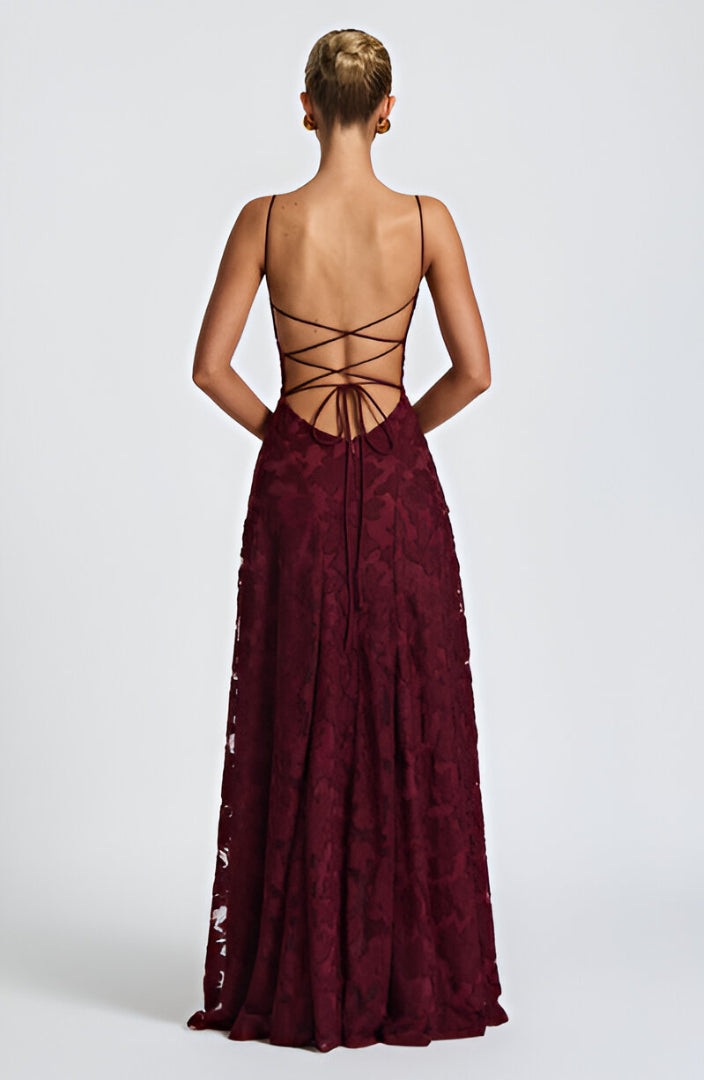 Alona – Elegantes Spitzen Korsett Maxi Kleid