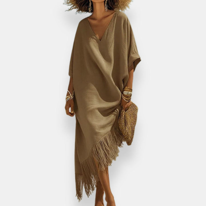 Taciana – Kaftan Kleid Mit Fransen