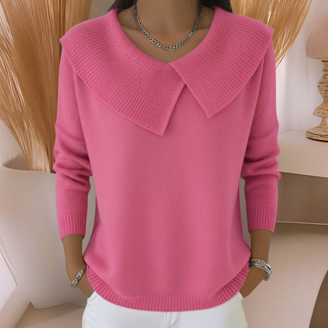 Yamina - Gemütlicher Pullover Mit Kragen