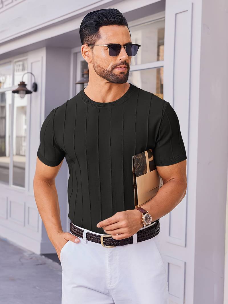 Sang - Sommer-t-shirt Aus Strick Mit Rundhalsausschnitt