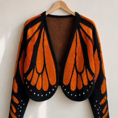 Zoliana – Strickcardigan Mit Monarchfalter-Flügeln