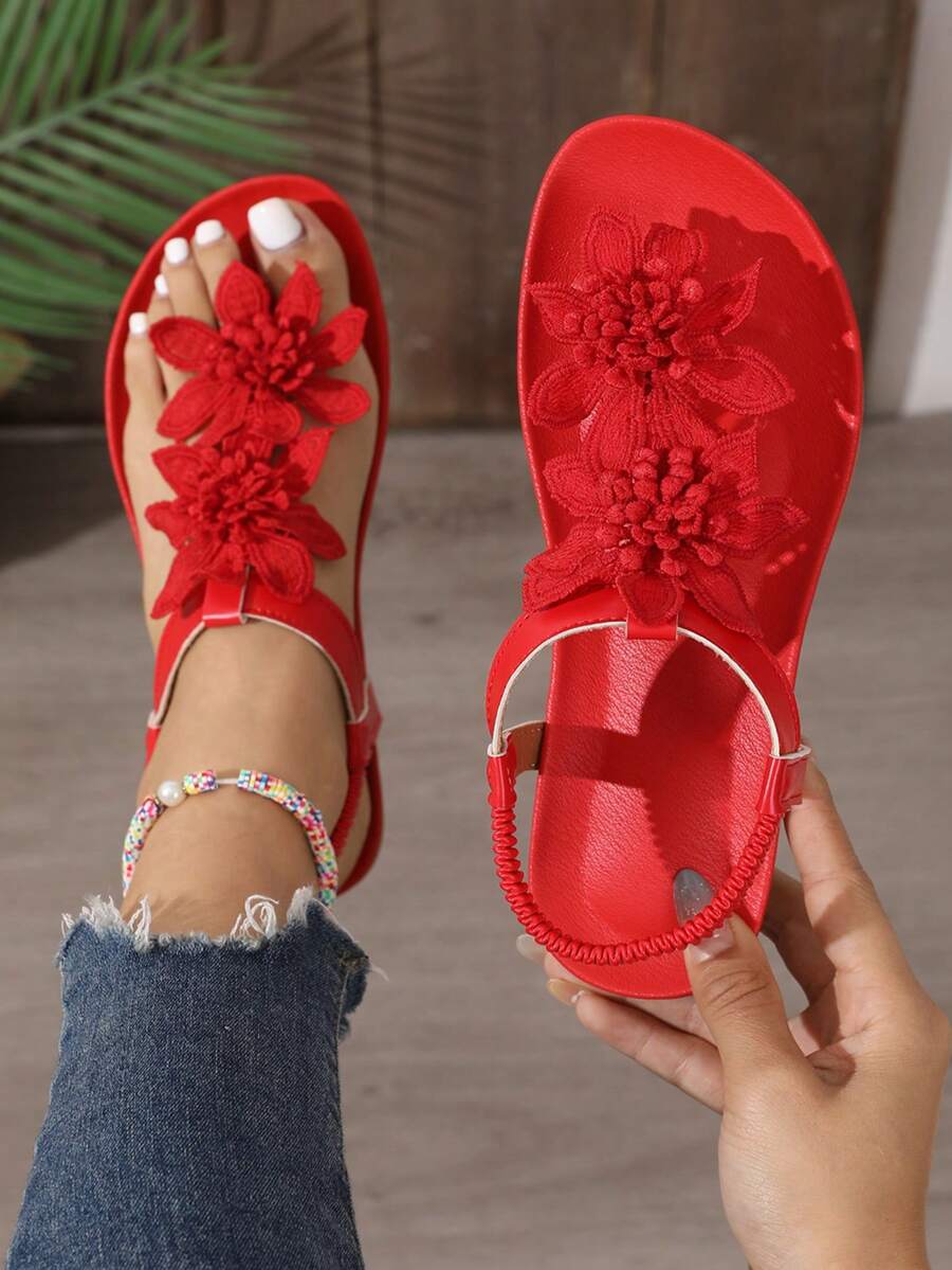 Arabela - Orthopädische Sandalen Mit Aufgesetzten Blumen