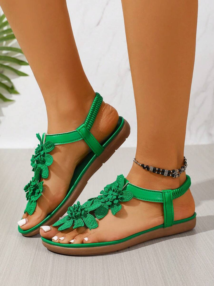 Arabela - Orthopädische Sandalen Mit Aufgesetzten Blumen