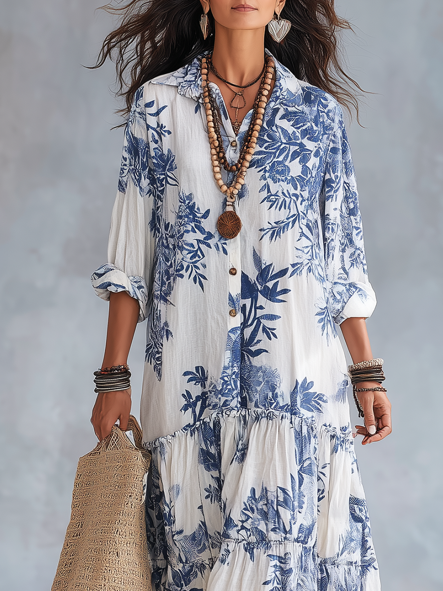 Shiza – Bauchbedeckendes Kleid Mit Knöpfen