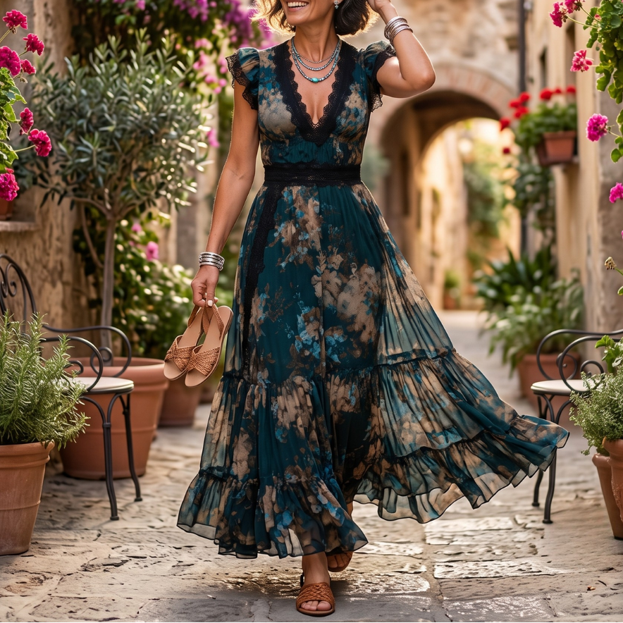 Erin – Maxikleid mit Blumenmuster