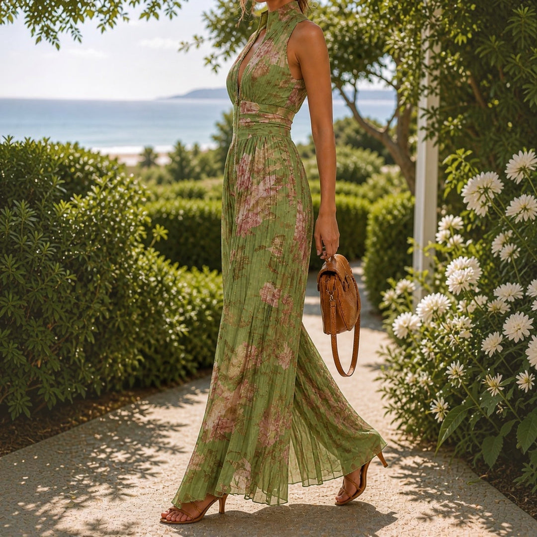 Lizzi – Jumpsuit mit weitem Bein und Blumenmuster