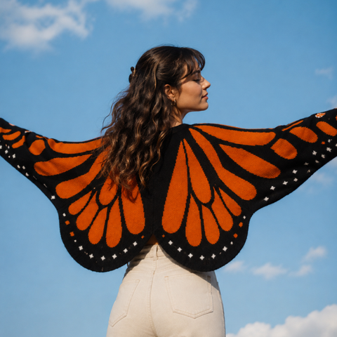 Zoliana – Strickcardigan Mit Monarchfalter-Flügeln