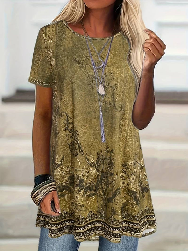 Abhishani - T-Shirt Mit Blumenmuster Und Lockerer Passform