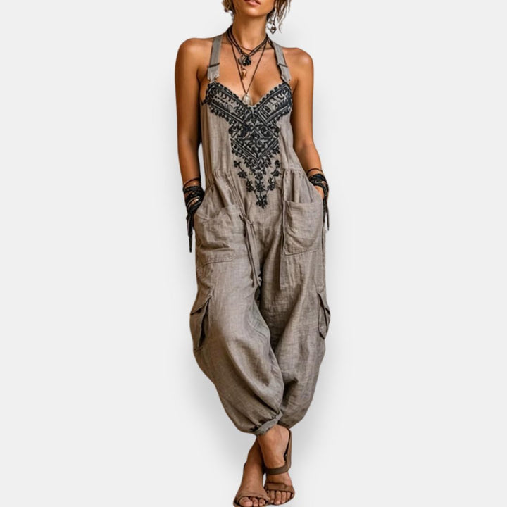 Lynzia – Bestickter Overall Im Boho-Stil
