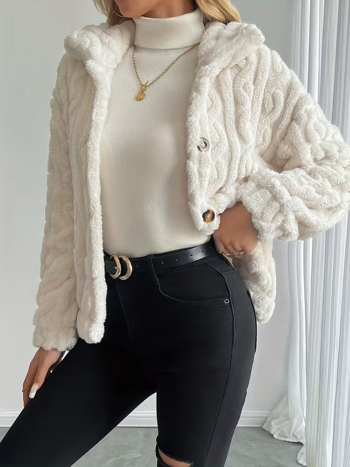 Losina – Teddyjacke MIT Zopfmuster Und Flauschigem Futter