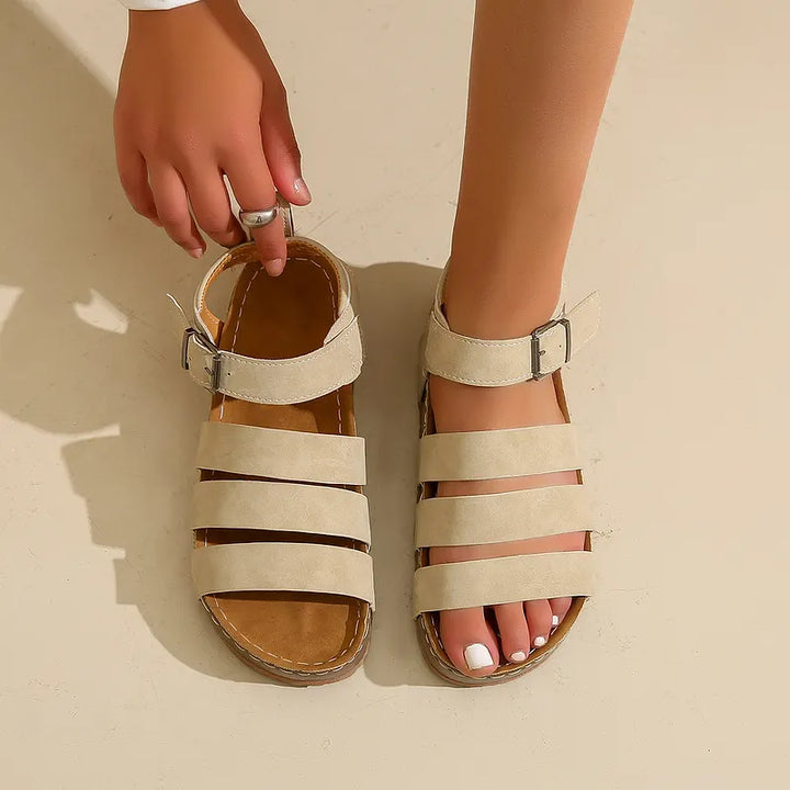 Nourah – Riemchen Sandalen Mit Keilabsatz