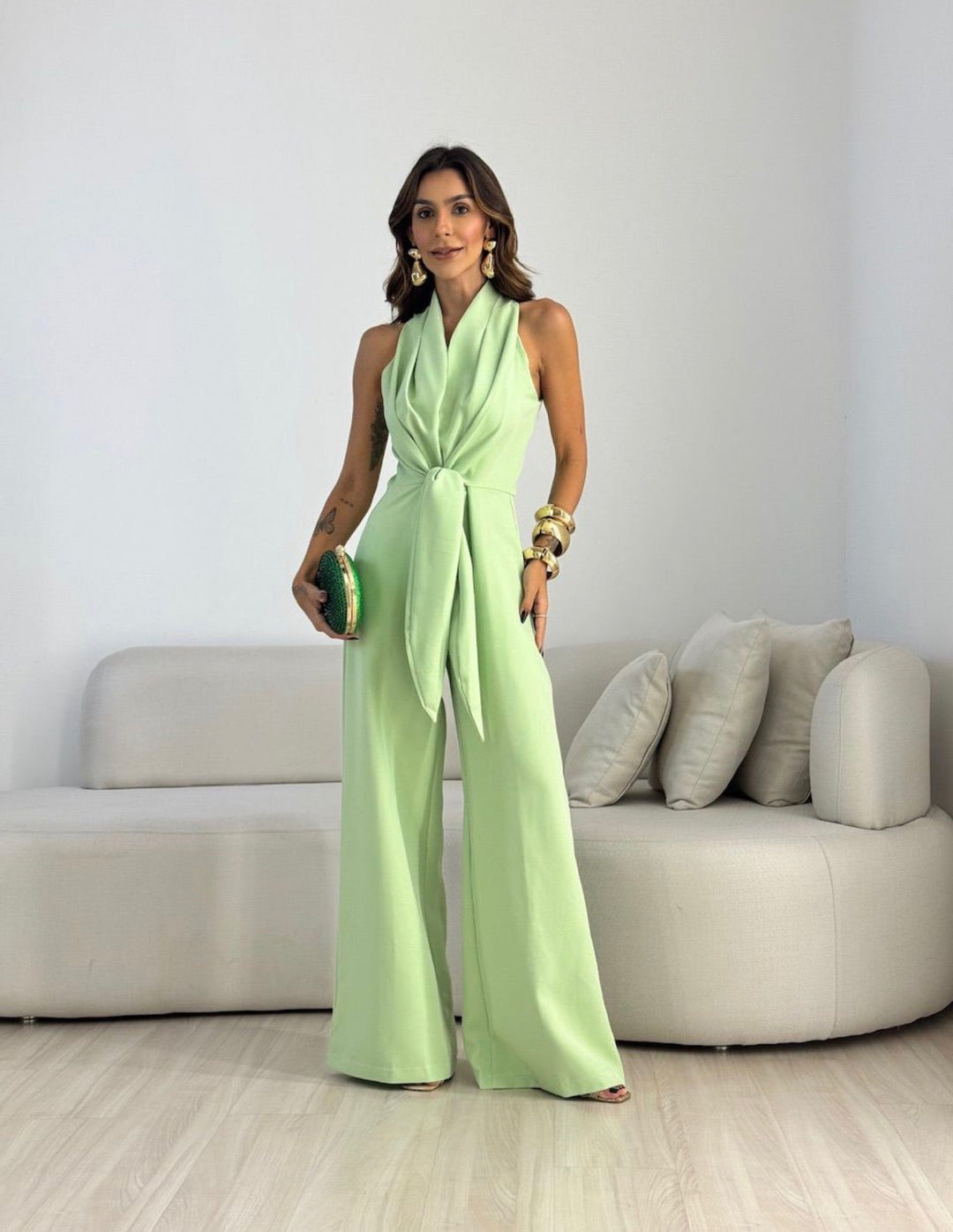 Shabrina - Ärmelloser Overall Mit Weitem Bein
