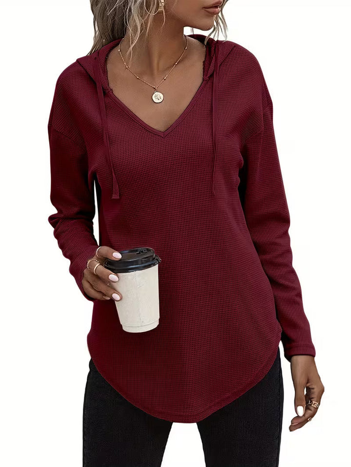 Heydi – Langarm Pullover Mit Kapuze Und Abgerundetem Saum