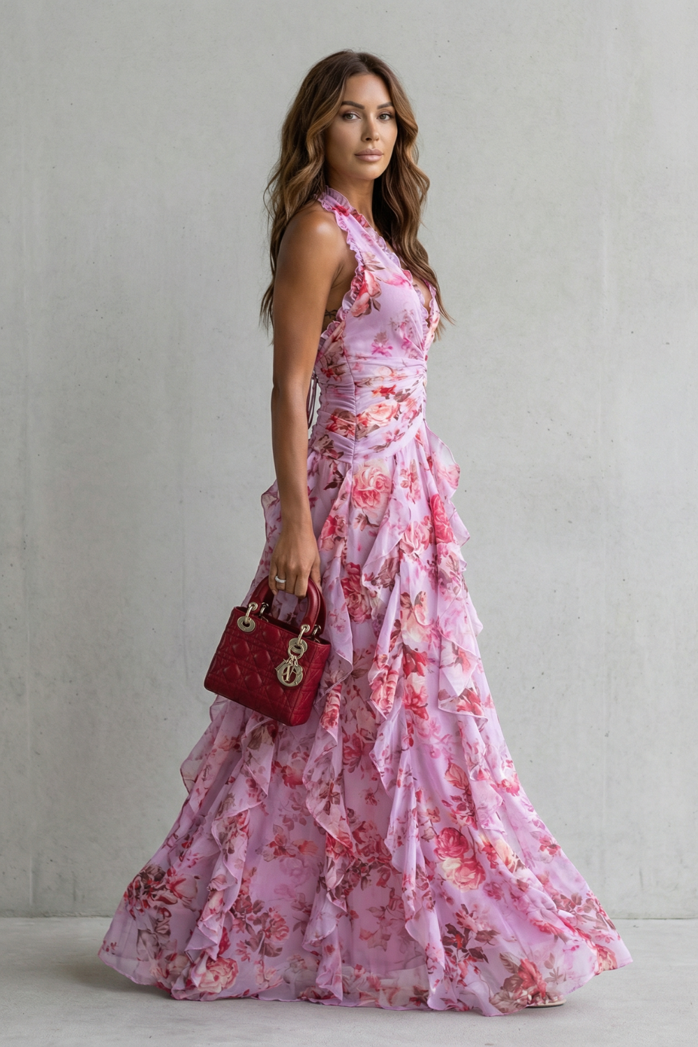 Eliora – Maxikleid Mit Neckholder Und Blumenmuster