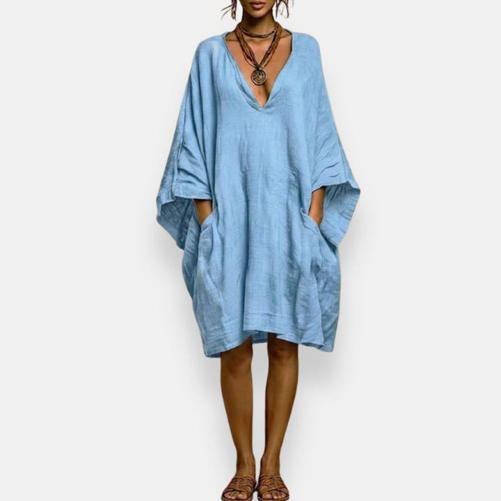 Diaraye - Übergroßes Tief Ausgeschnittenes Kleid