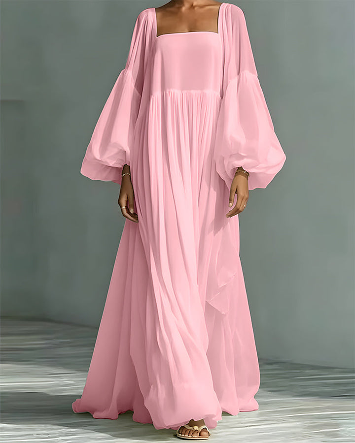 Nunila – Maxi-Kleid Im Feen-Stil Mit Quadratischem Ausschnitt
