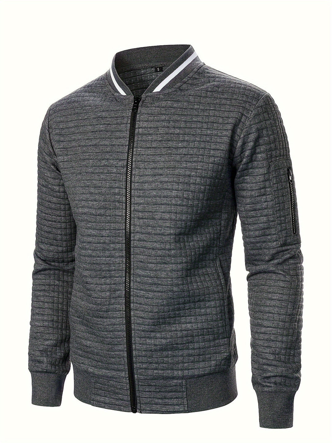 Benjie - Strick Jacke Mit Stehkragen Und Reißverschluss