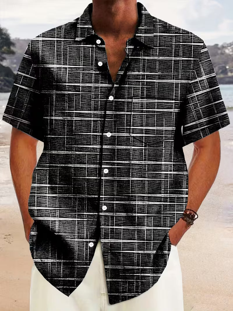 Jerrick - Hemd Mit Geometrischem Vintage-Print