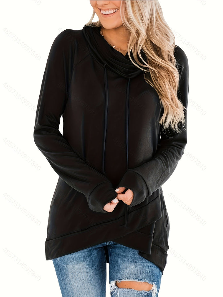 Tansholpan - Rollkragen Pullover Mit Langen Ärmeln Und Kapuze