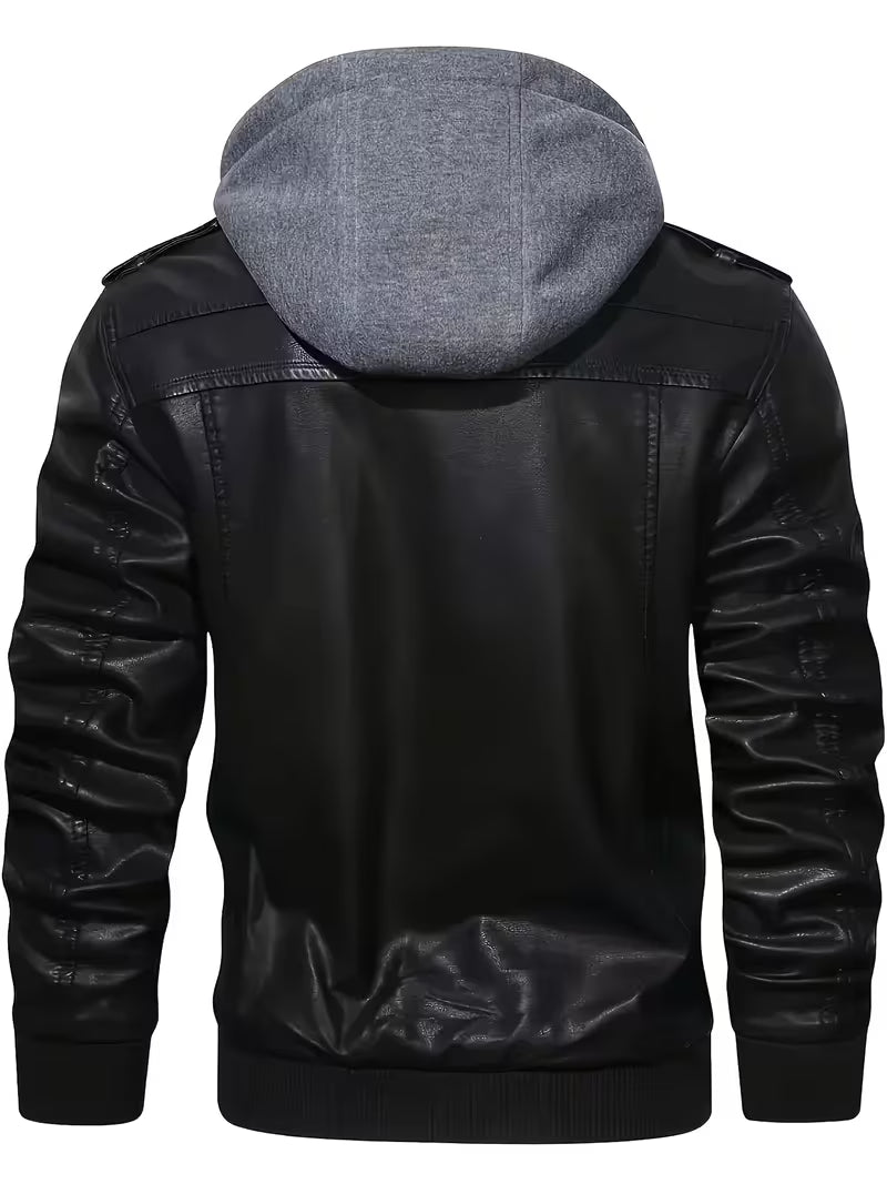 Bryndan – Kapuzenjacke Aus Kunstleder