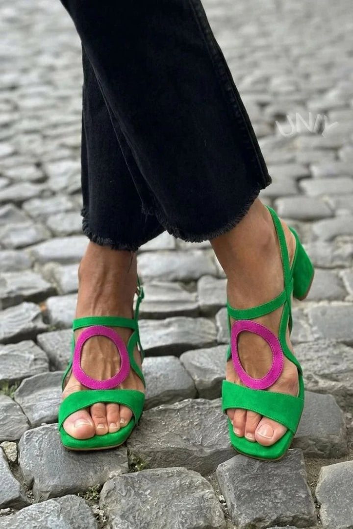 Gurng – Sandalen Mit Eckiger Zehenpartie und Abgerundetem Schnitt