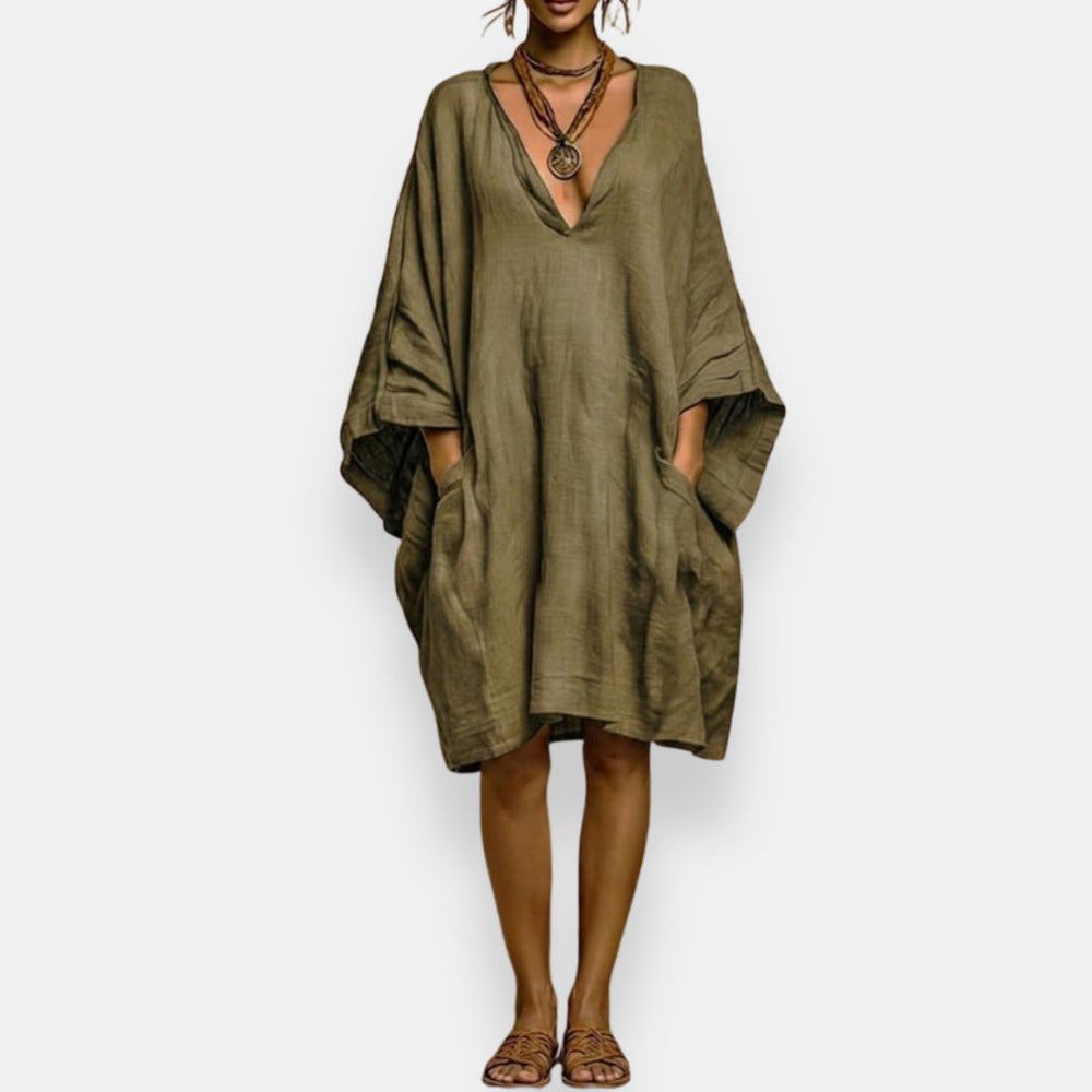 Diaraye - Übergroßes Tief Ausgeschnittenes Kleid