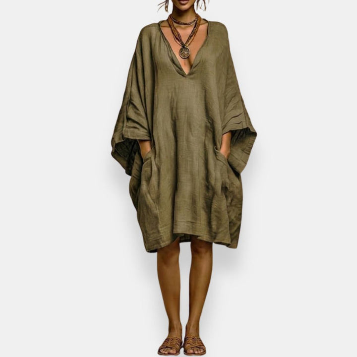 Diaraye - Übergroßes Tief Ausgeschnittenes Kleid
