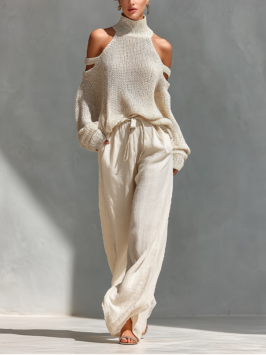 Elyzia – Set Aus Strickoberteil Und Weiter Hose