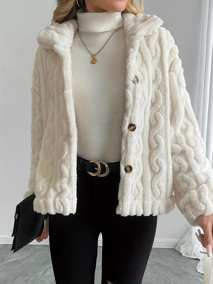 Losina – Teddyjacke MIT Zopfmuster Und Flauschigem Futter