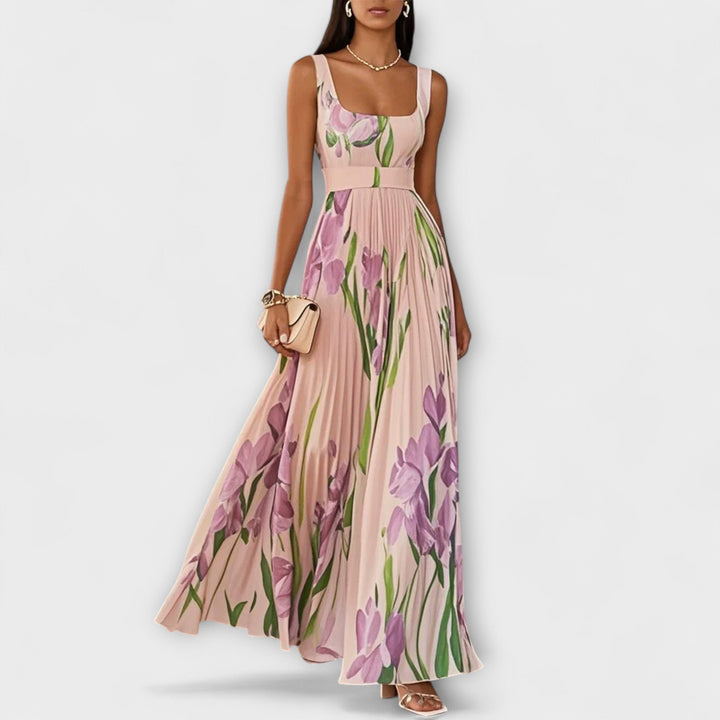 Tressa – Stilvolles Armelloses Blumen Kleid