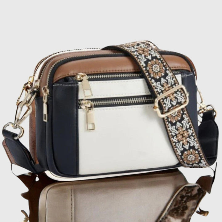Sharena – Schultertasche Mit Blumenriemen