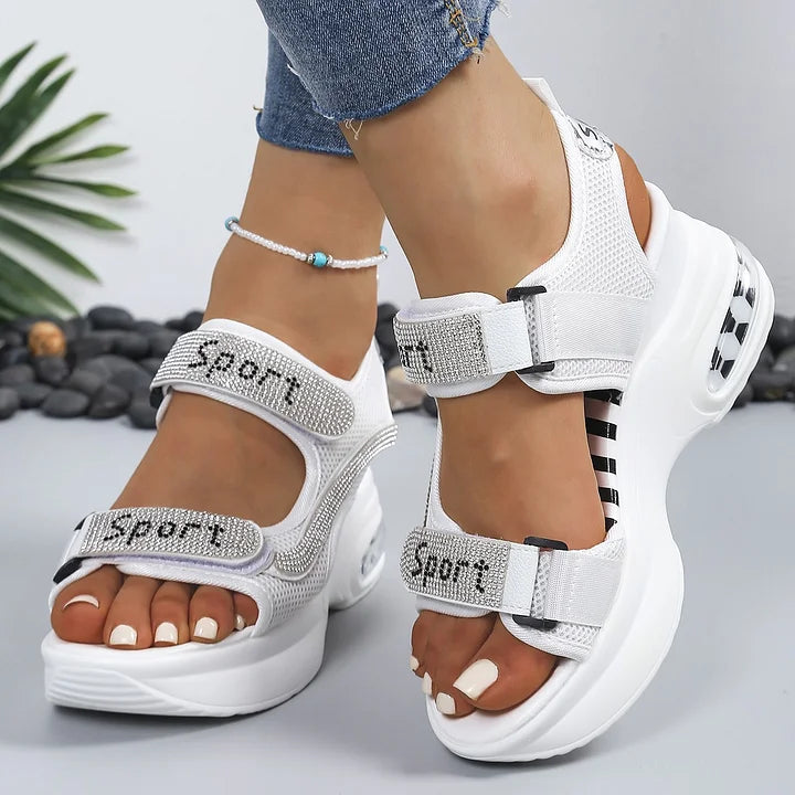Terezie - Modische Orthopädische Sandalen Mit Strasssteinen