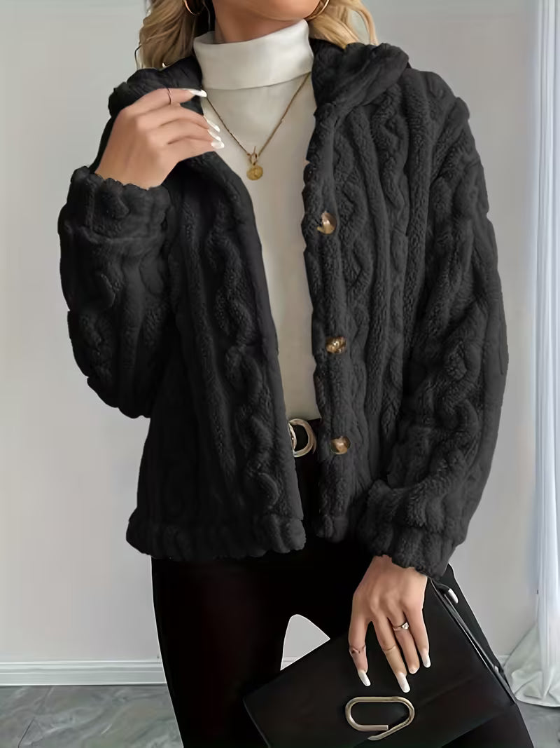 Losina – Teddyjacke MIT Zopfmuster Und Flauschigem Futter