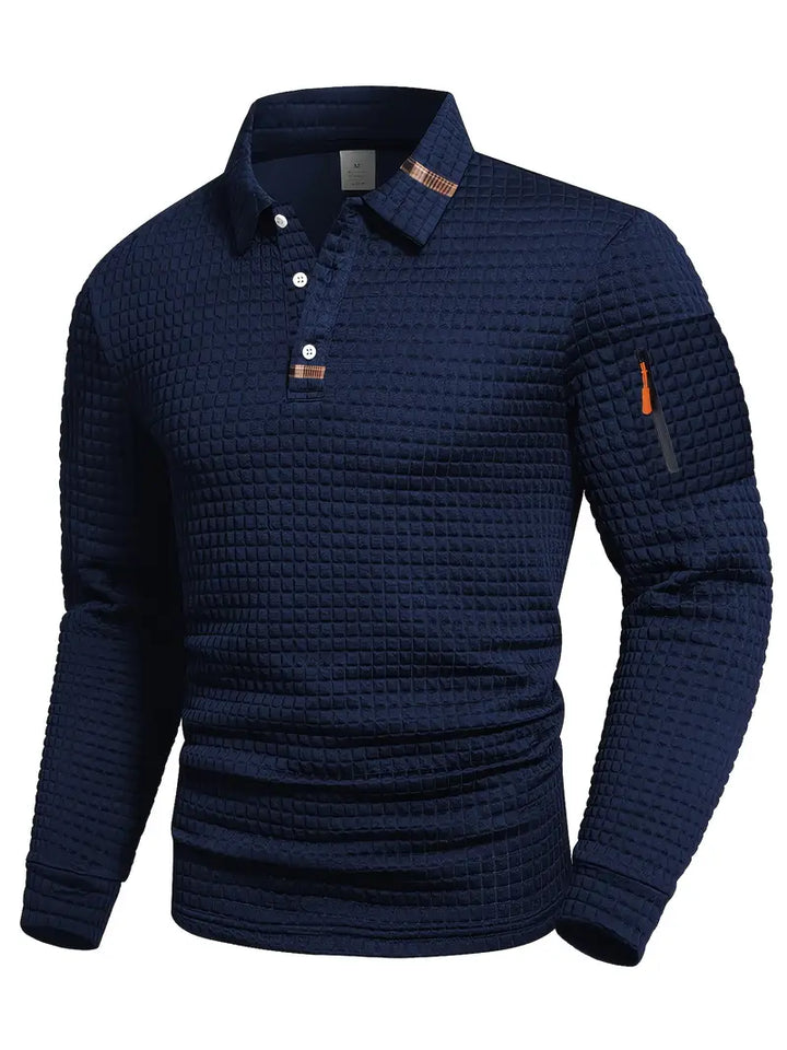 Ephraim – Strukturiertes Poloshirt Mit Ärmeltasche