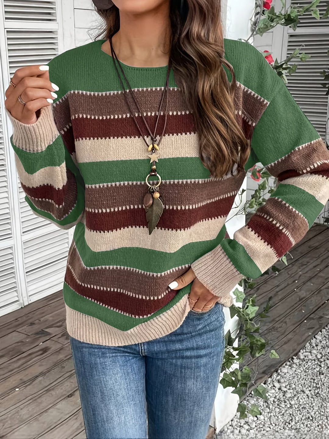Fadina – Langärmeliger Strickpullover