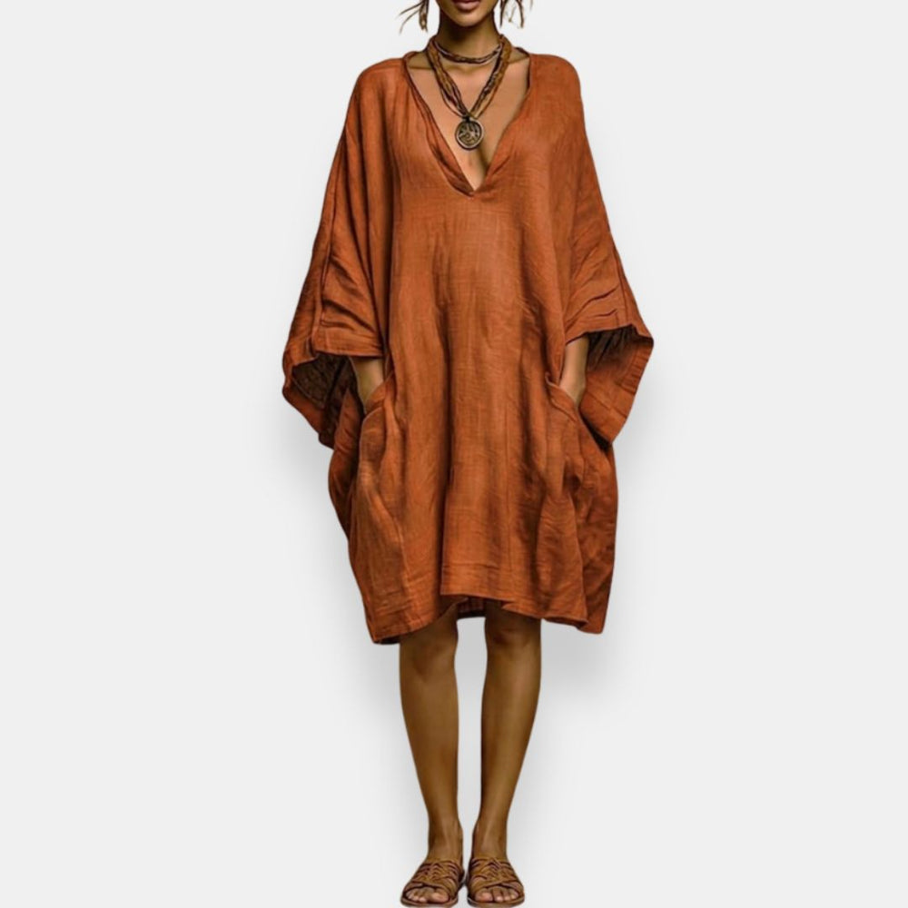 Diaraye - Übergroßes Tief Ausgeschnittenes Kleid