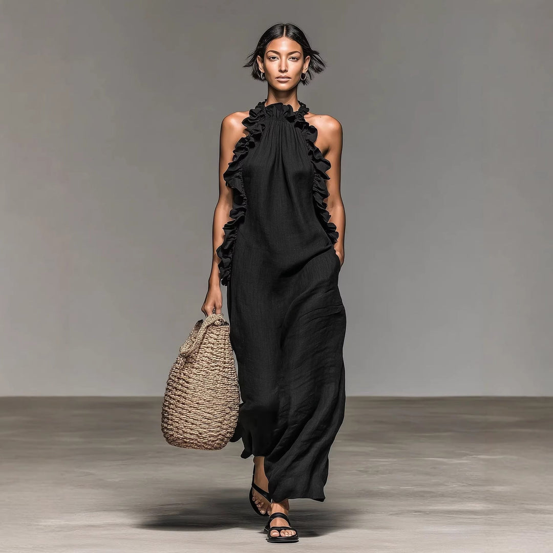 Vasara - Maxikleid Im Boho Stil Mit Rüschen