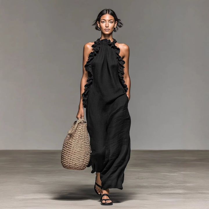 Vasara - Maxikleid Im Boho Stil Mit Rüschen