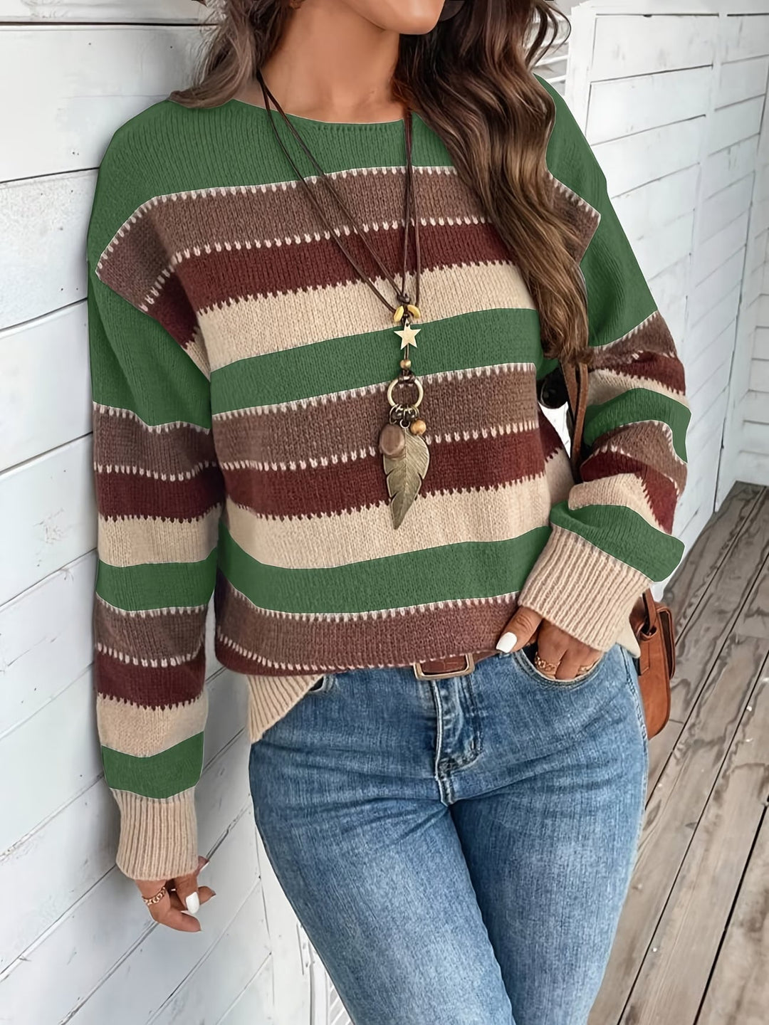 Fadina – Langärmeliger Strickpullover