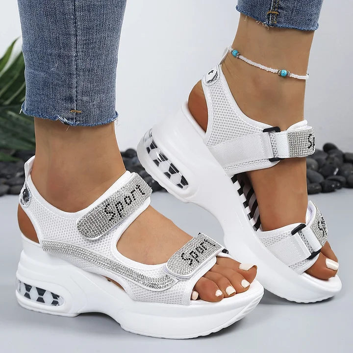 Terezie - Modische Orthopädische Sandalen Mit Strasssteinen
