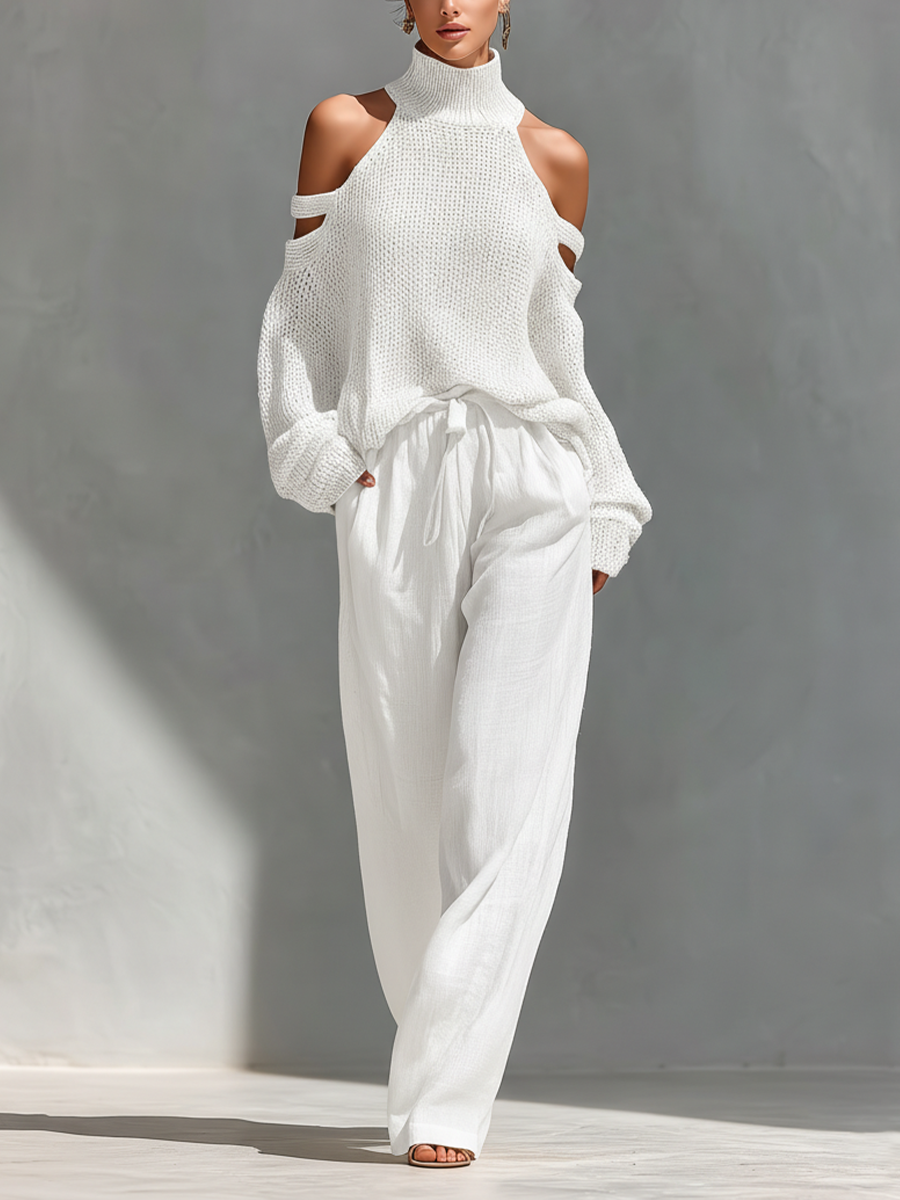 Elyzia – Set Aus Strickoberteil Und Weiter Hose