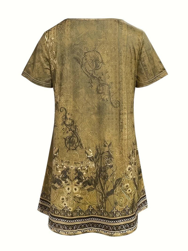 Abhishani - T-Shirt Mit Blumenmuster Und Lockerer Passform