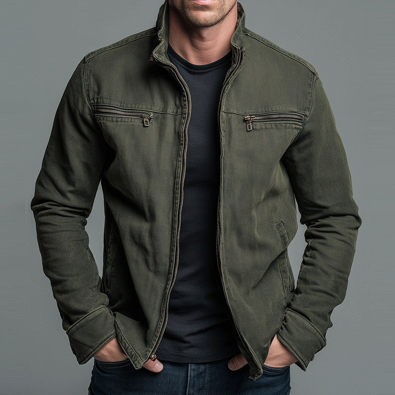 Leanar – Elegante Jeansjacke Mit Reißverschluss