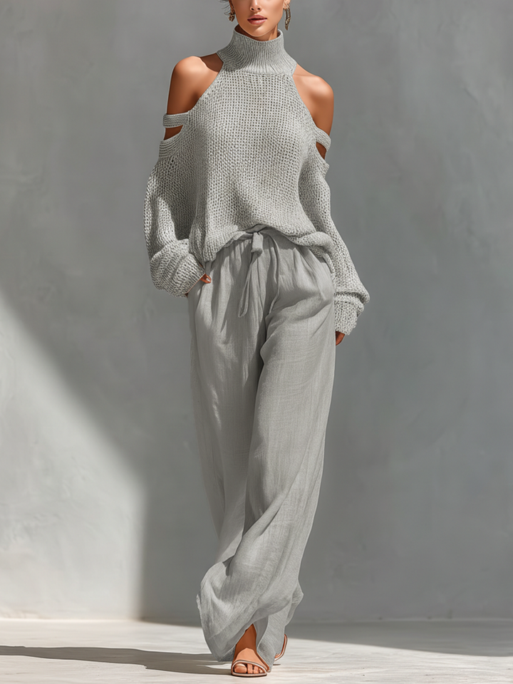 Elyzia – Set Aus Strickoberteil Und Weiter Hose