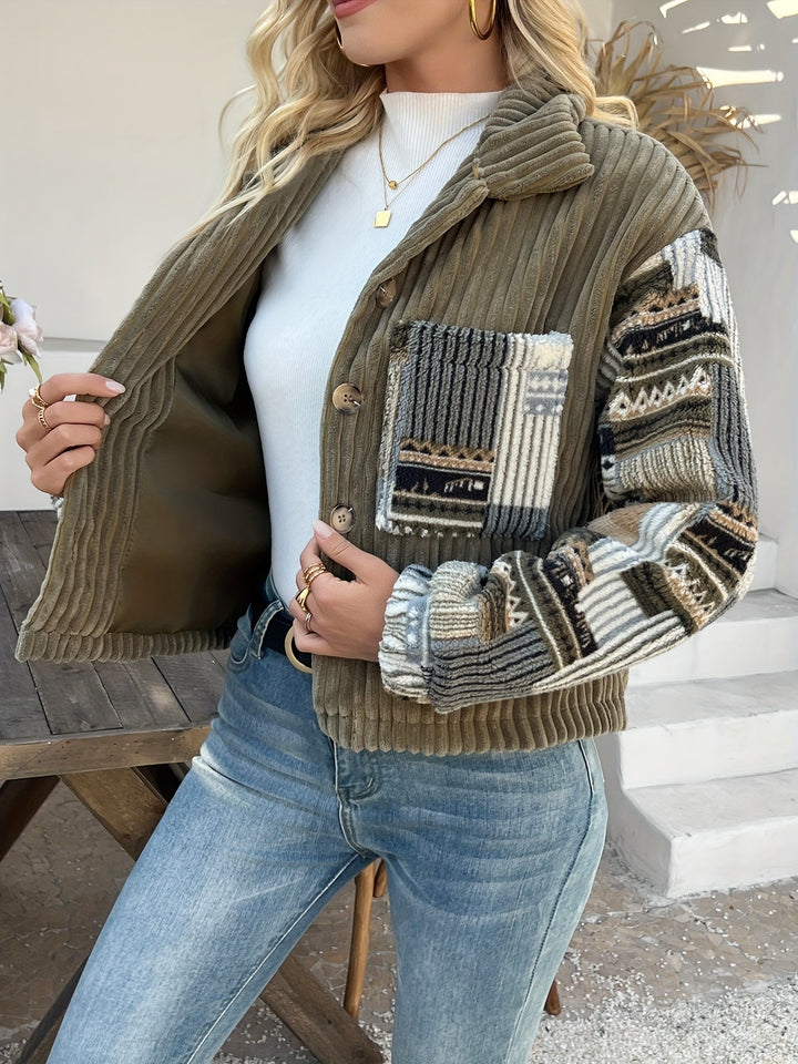 Rydia – Langarm-Knopfjacke mit Reverskragen